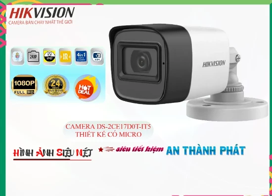 Lắp đặt camera tân phú DS-2CE17D0T-IT5 Camera Hikvision Có Micro